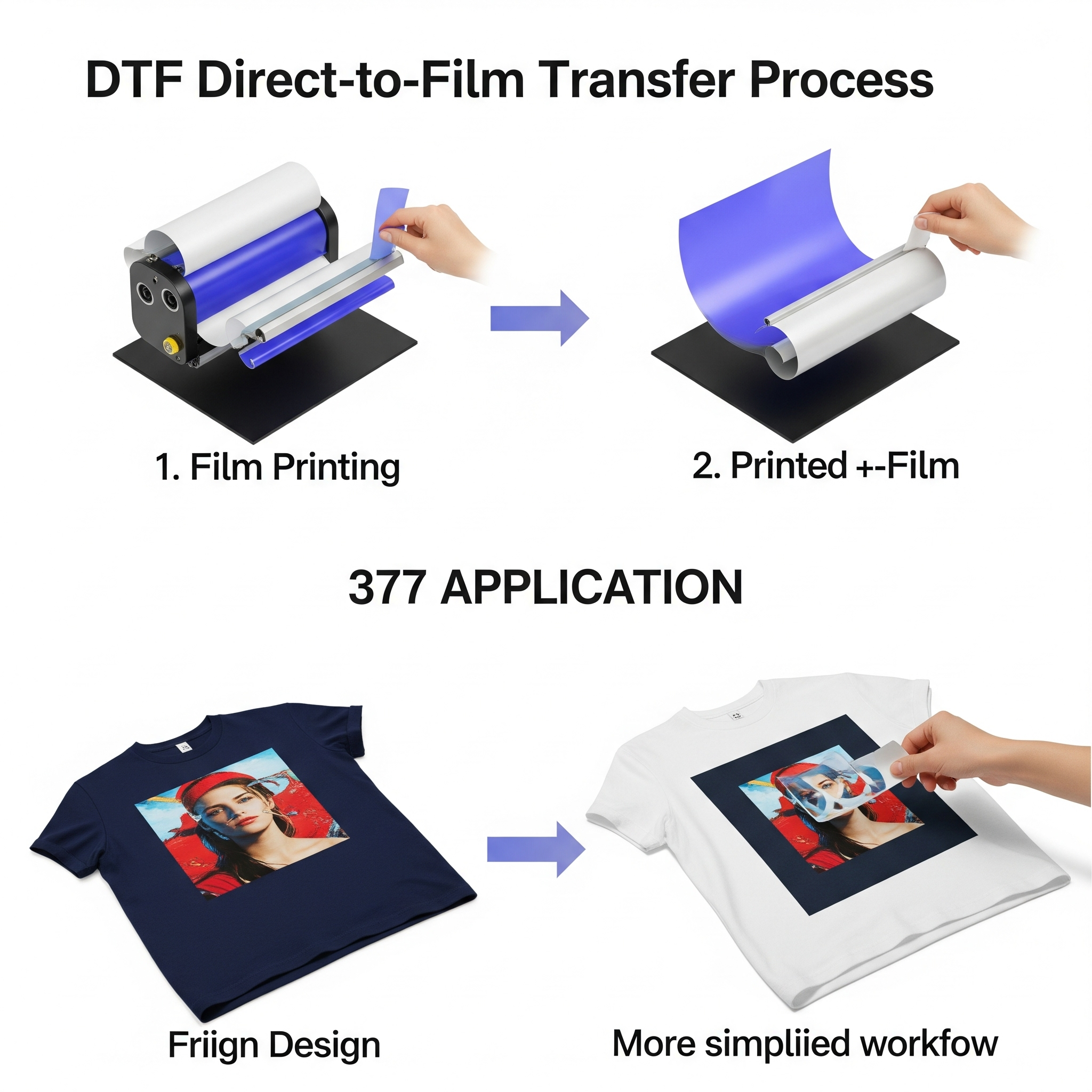 High-resolution DTF transfer design layout with transparent background