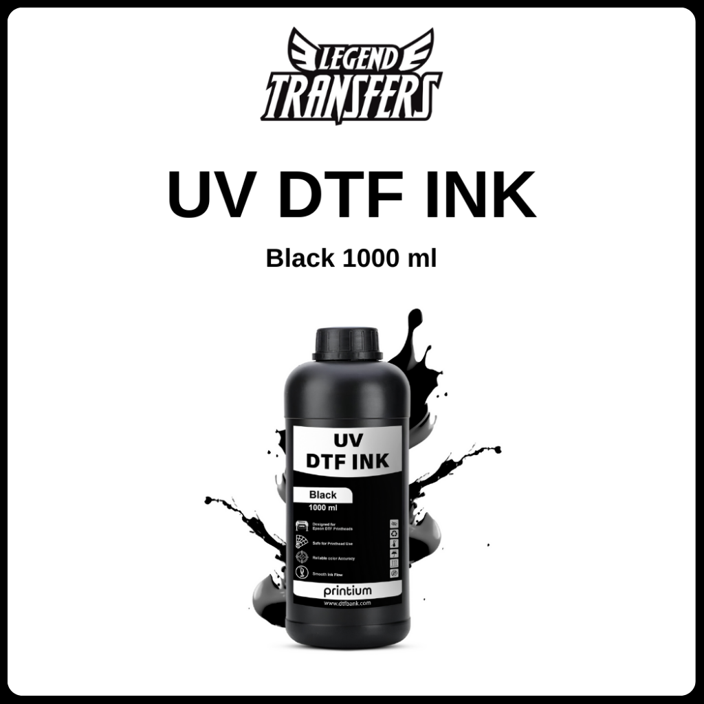 UV DTF Ink - Black 1 Liter