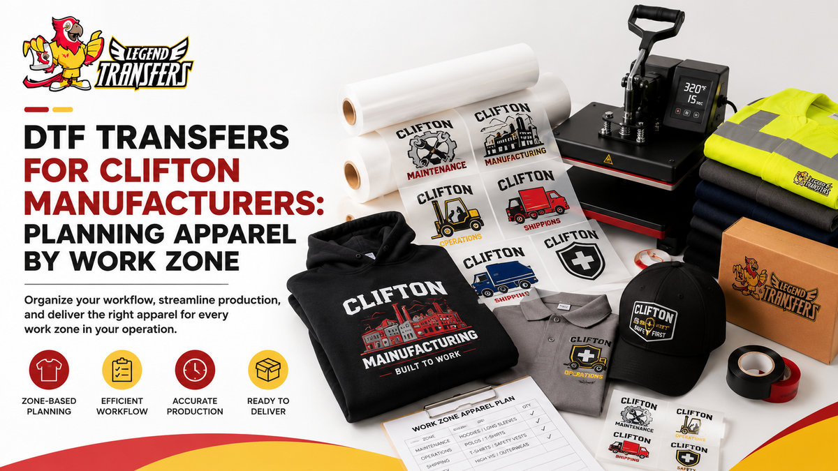 DTF Transfers for Clifton Manufacturers: Planning Apparel by Work Zone