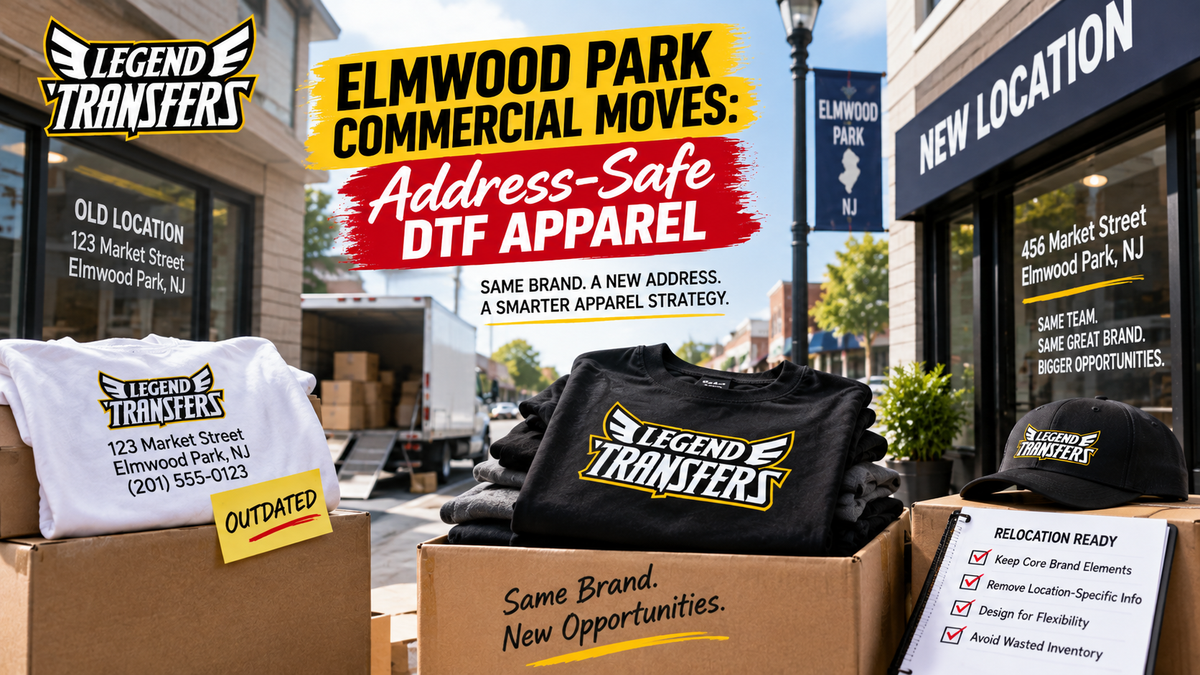 Elmwood Park Commercial Moves: Address-Safe DTF Apparel