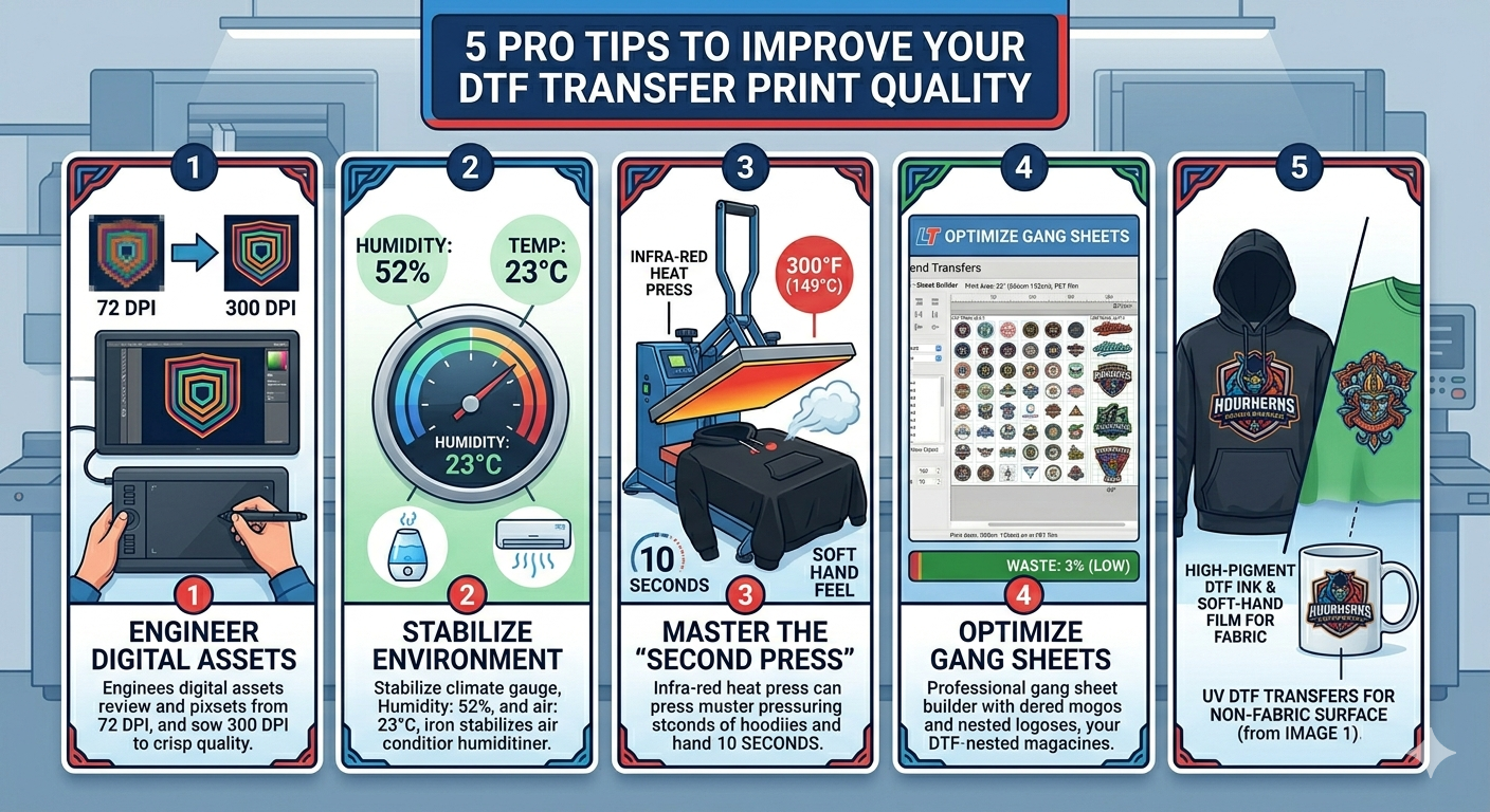 5 Pro Tips to Improve Your DTF Transfer Print Quality
