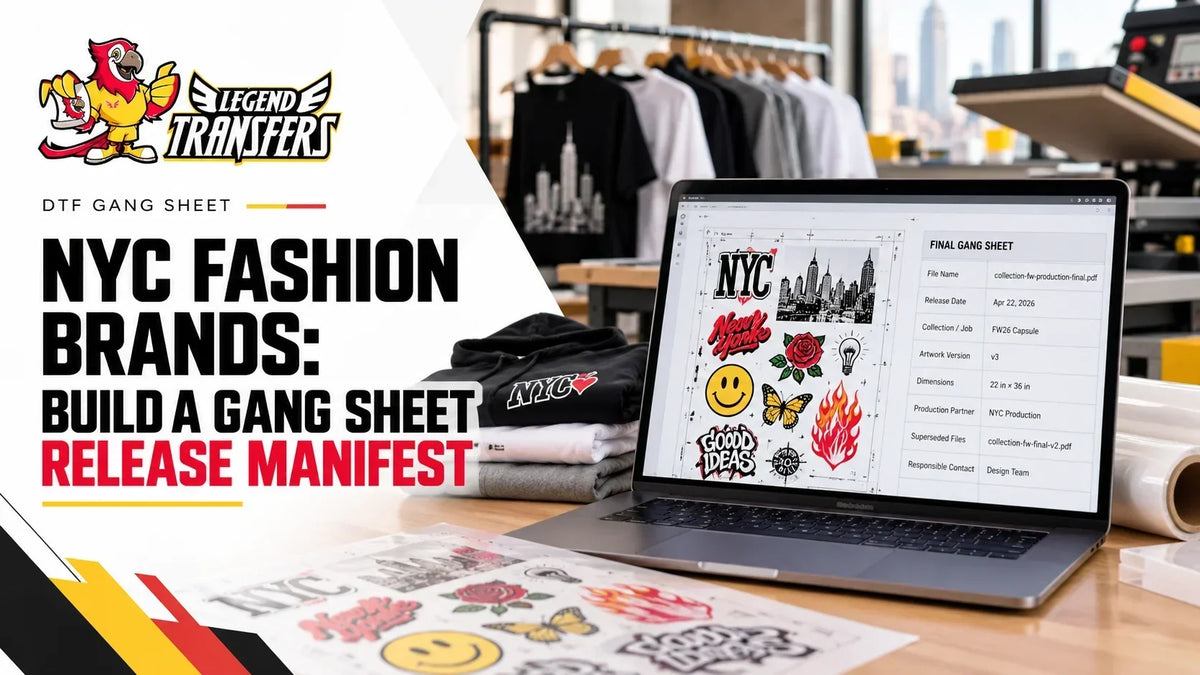 NYC Fashion Brands: Build a Gang Sheet Release Manifest