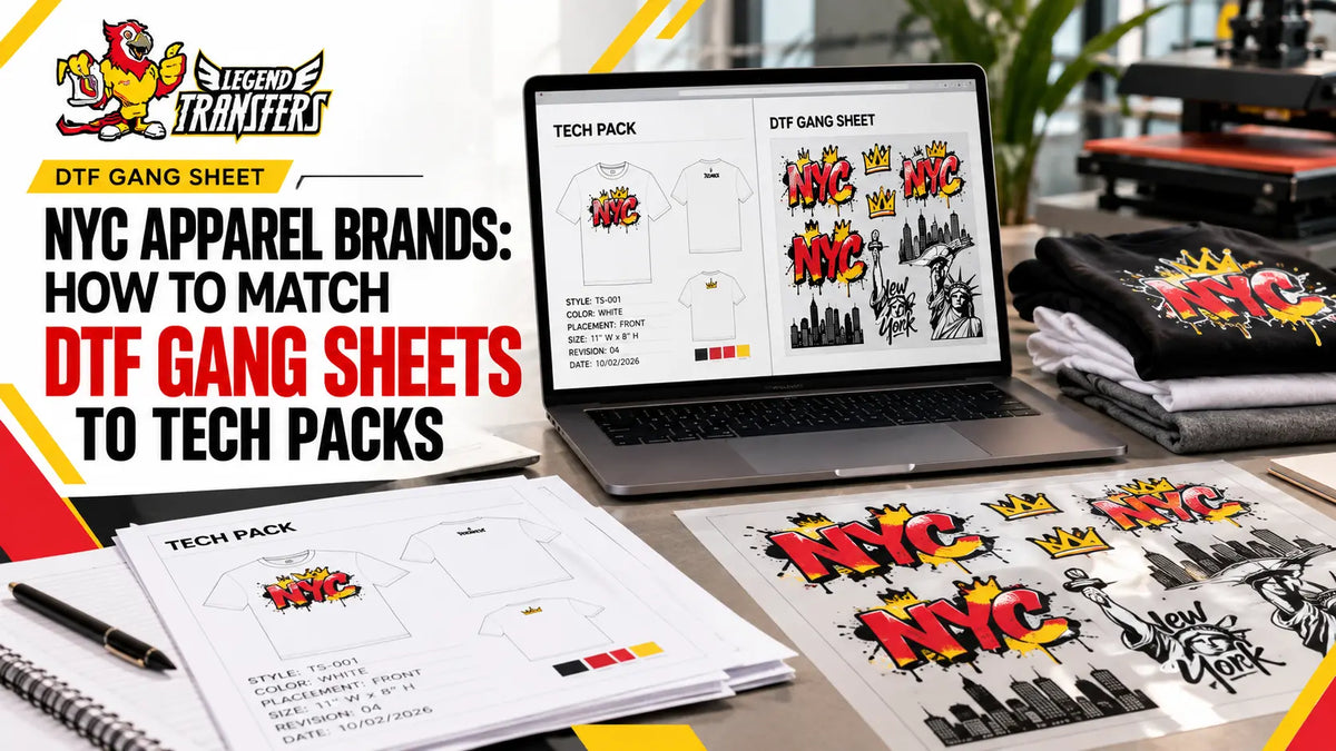 NYC Apparel Brands: How to Match DTF Gang Sheets to Tech Packs