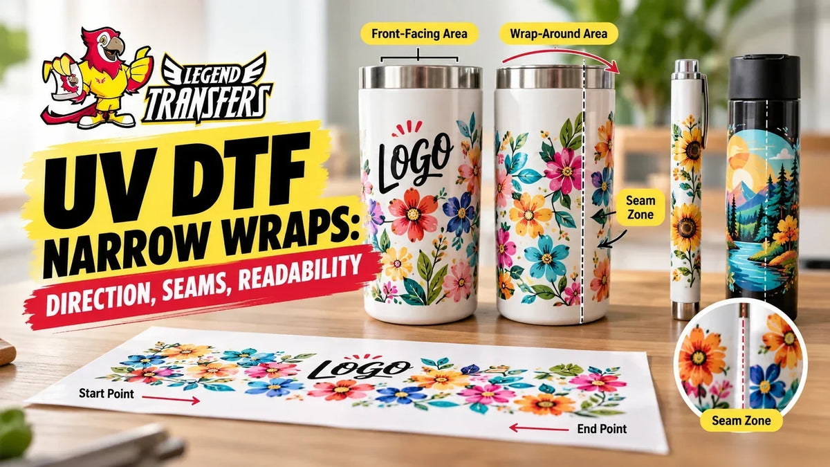 UV DTF Narrow Wraps: Direction, Seams, Readability