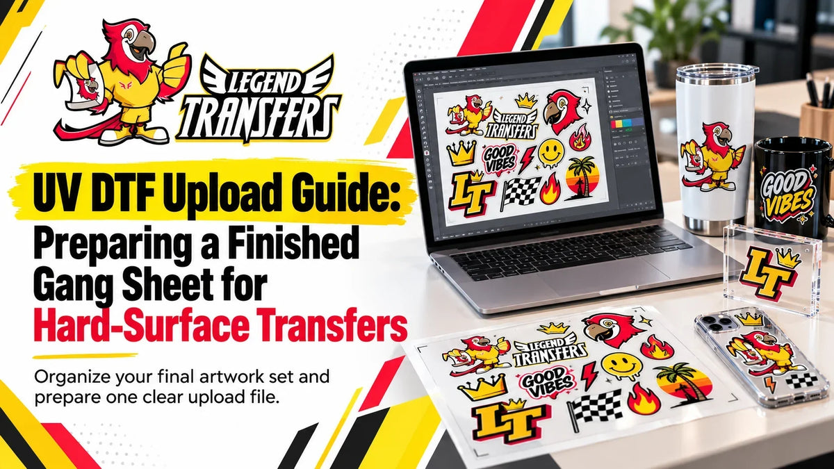 UV DTF Upload Guide: Preparing a Finished Gang Sheet for Hard-Surface Transfers
