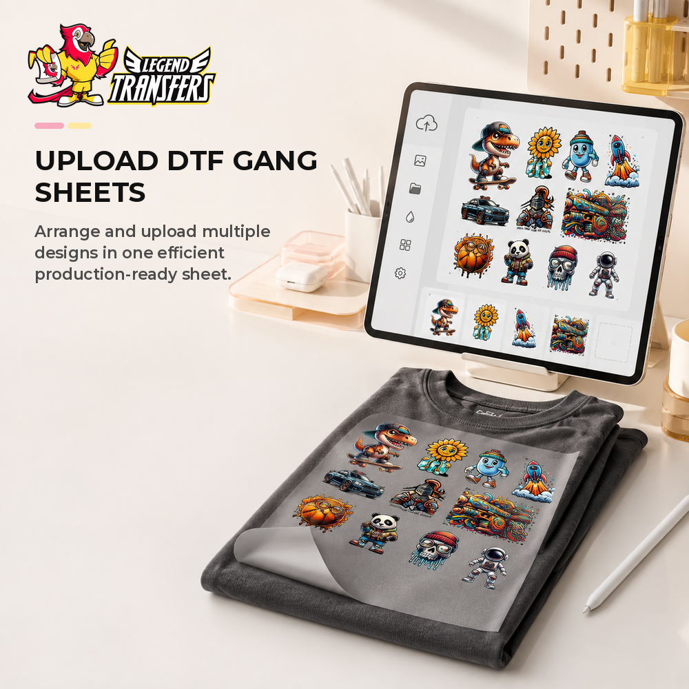 Upload DTF Gang Sheets