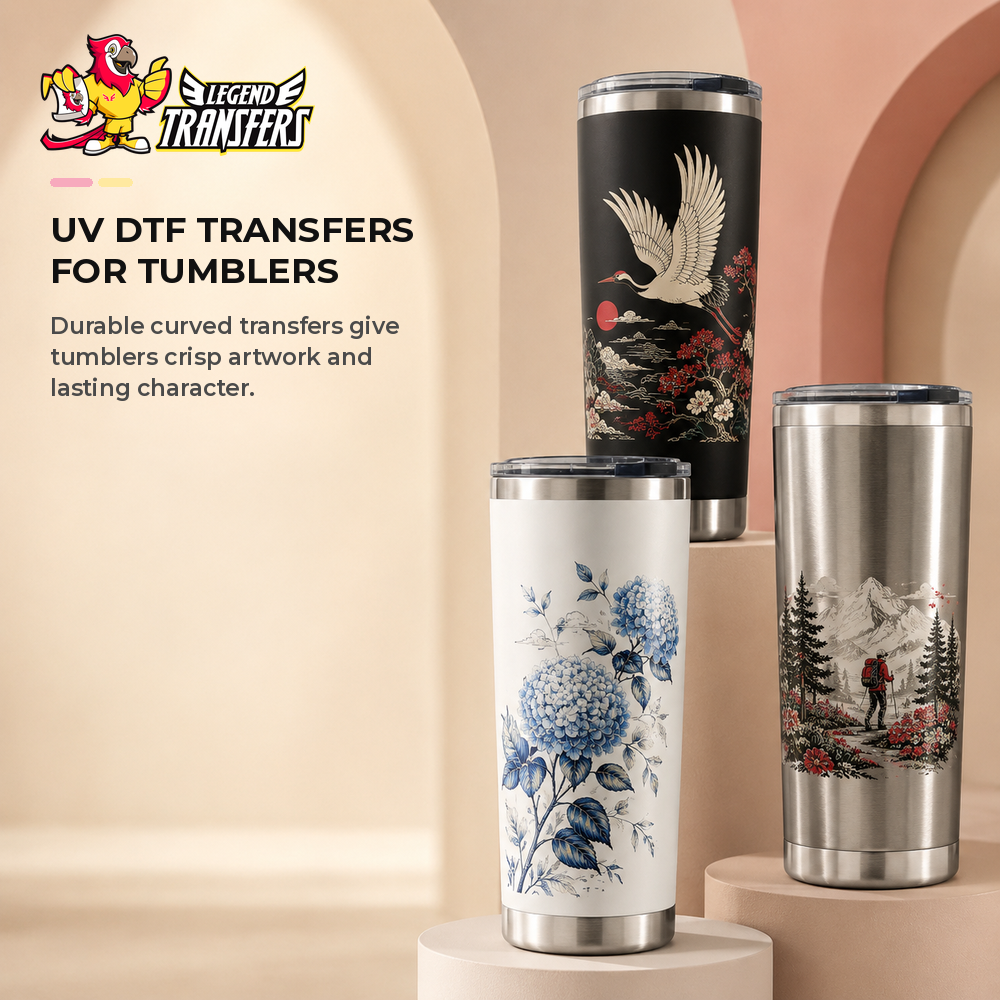 UV DTF Transfers for Tumblers