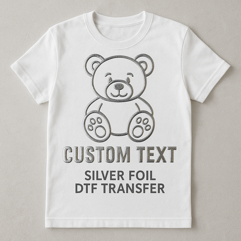 SILVER FOIL DTF TRANSFERS BY PIECE